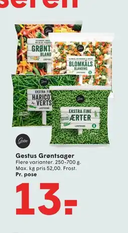 SPAR Gestus Grøntsager tilbud
