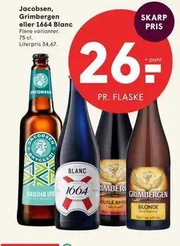 SPAR Jacobsen, Grimbergen eller 1664 Blanc tilbud