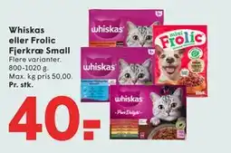 SPAR Whiskas eller Frolic Fjerkræ Small tilbud