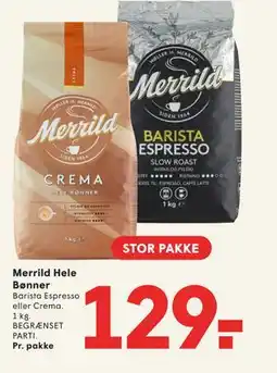 SPAR Merrild Hele Bønner tilbud