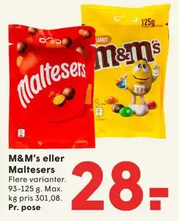 SPAR M&M’s eller Maltesers tilbud