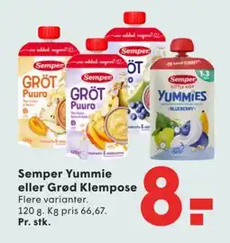 SPAR Semper Yummie eller Grød Klempose tilbud