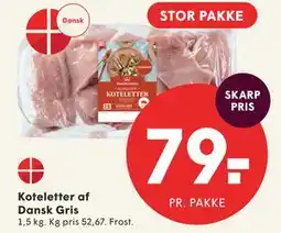 SPAR Koteletter af Dansk Gris tilbud