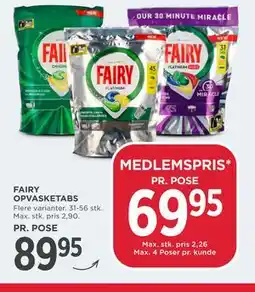 MENY FAIRY OPVASKETABS tilbud
