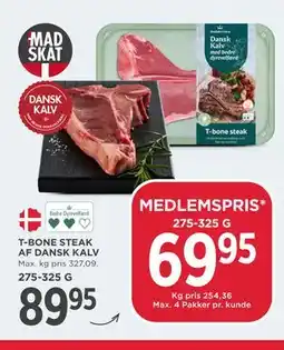 MENY T-BONE STEAK AF DANSK KALV tilbud