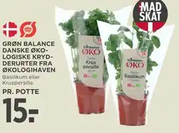 MENY GRØN BALANCE DANSKE ØKOLOGISKE KRYDDERURTER FRA ØKOLOGIHAVEN tilbud