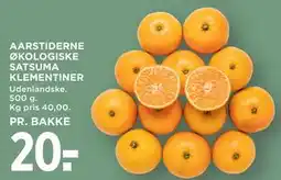 MENY AARSTIDERNE ØKOLOGISKE SATSUMA KLEMENTINER tilbud