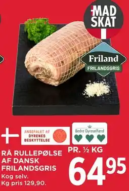 MENY RÅ RULLEPØLSE AF DANSK FRILANDSGRIS tilbud