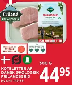 MENY KOTELETTER AF DANSK ØKOLOGISK FRILANDSGRIS tilbud