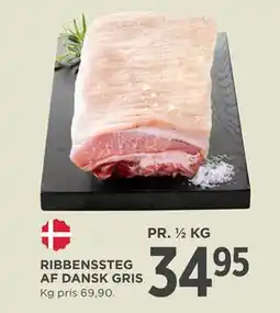 MENY RIBBENSSTEG AF DANSK GRIS tilbud
