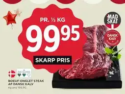 MENY BOEUF ONGLET STEAK AF DANSK KALV tilbud