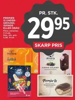 MENY PREMIER IS UNDERGROUND, ISPINDE ELLER ISBÅD tilbud