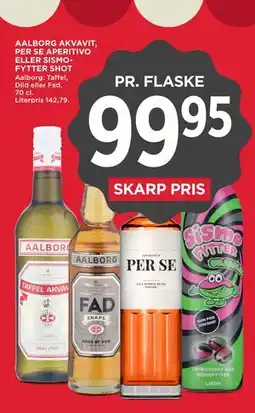 MENY AALBORG AKVAVIT, PER SE APERITIVO ELLER SISMOFYTTER SHOT tilbud