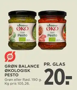 MENY GRØN BALANCE ØKOLOGISK PESTO tilbud