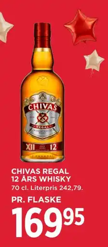 MENY CHIVAS REGAL 12 ÅRS WHISKY tilbud