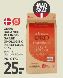 MENY GRØN BALANCE ØLLINGEGAARD ØKOLOGISK PISKEFLØDE 38 % tilbud