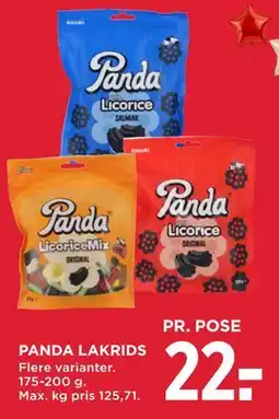 MENY PANDA LAKRIDS tilbud