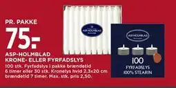 MENY ASP-HOLMBLAD KRONE- ELLER FYRFADSLYS tilbud