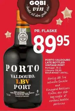 MENY PORTO VALDOURO LATE BOTTLED VINTAGE PORT tilbud