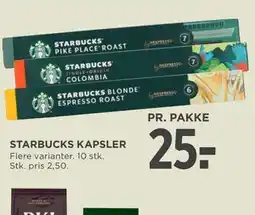 MENY STARBUCKS KAPSLER tilbud