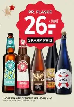 MENY JACOBSEN, GRIMBERGEN ELLER 1664 BLANC tilbud