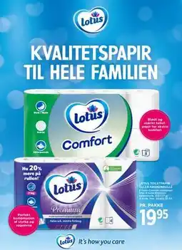 MENY LOTUS TOILETPAPIR ELLER KØKKENRULLE tilbud