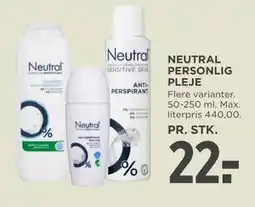 MENY NEUTRAL PERSONLIG PLEJE tilbud