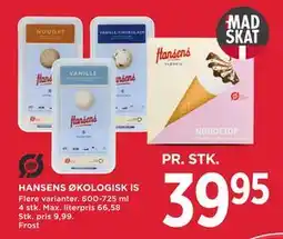 MENY HANSENS ØKOLOGISK IS tilbud