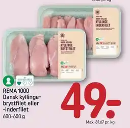 REMA 1000 REMA 1000 Dansk kyllingebrystfilet eller -inderfilet tilbud