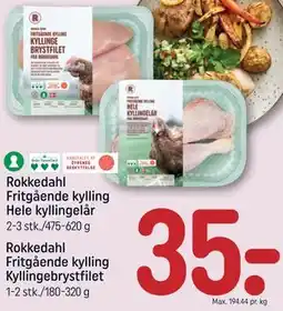 REMA 1000 Rokkedahl Fritgående kylling Hele kyllingelår tilbud