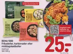 REMA 1000 REMA 1000 Frikadeller, karbonader eller middagskødboller tilbud