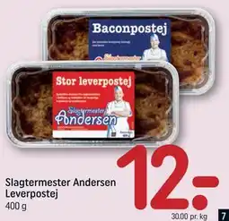 REMA 1000 Slagtermester Andersen Leverpostej tilbud