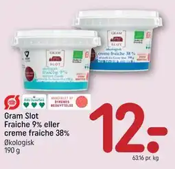 REMA 1000 Gram Slot Fraiche 9% eller creme fraiche 38% tilbud