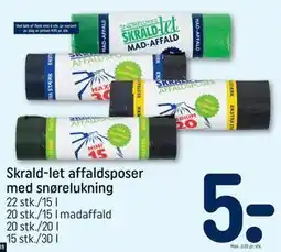 REMA 1000 Skrald-let affaldsposer med snørelukning tilbud