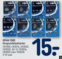 REMA 1000 REMA 1000 Knapcellebatterier tilbud
