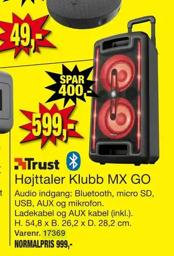 Harald Nyborg Højttaler Klubb MX GO tilbud