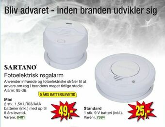 Harald Nyborg Fotoelektrisk røgalarm tilbud