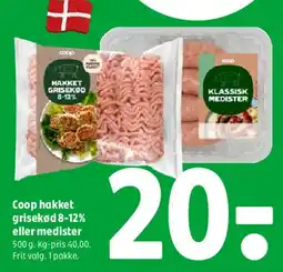 Coop 365 Coop hakket grisekød / medister tilbud