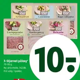Coop 365 3-Stjernet pålæg tilbud