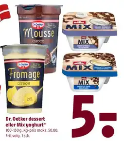 Coop 365 Dr. Oetker dessert eller Mix yoghurt tilbud