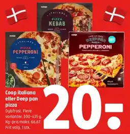Coop 365 Coop Italiana eller Deep pan pizza tilbud