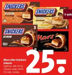 Coop 365 Mars eller Snickers isbarer tilbud