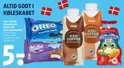 Coop 365 Coop iskaffe, Danonino Go, Milka eller Oreo mælkesnitte tilbud