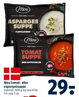 Coop 365 Mou tomat- eller aspargessuppe tilbud