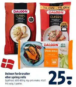 Coop 365 Daloon forårsruller eller spring rolls tilbud