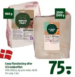 Coop 365 Coop flæskesteg eller 1/2 nakkefilet tilbud