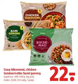 Coop 365 Coop biksemad, chicken tandoori eller bami goreng tilbud