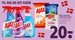 Coop 365 Ajax rengøringsmiddel eller wipes tilbud