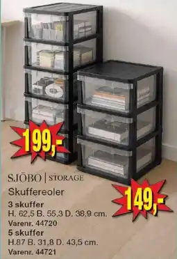 Harald Nyborg Sjöbo storage skuffereoler tilbud