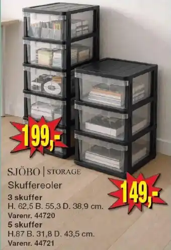 Harald Nyborg Sjöbo storage skuffereoler tilbud